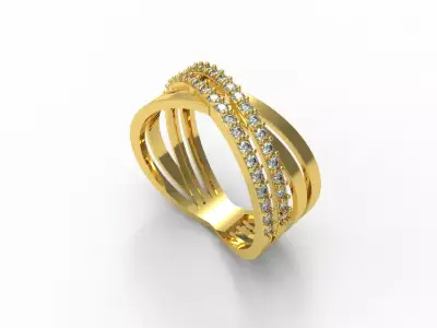 0105 - Stylish Ladies Ring - Wedding Wear 3D print model