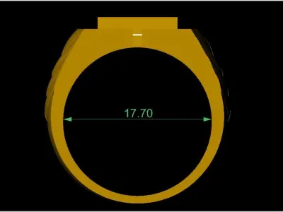 Modern MENS Gold Ring 3D print model