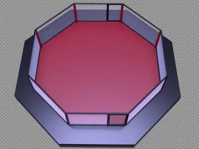 Fighting octagon arena 3D model