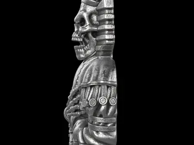 skull Pendant  jewelry Egyptian  vol2 and relief 3D print model