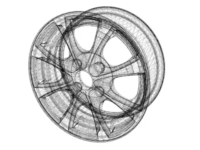 13 inch Rim 3D model