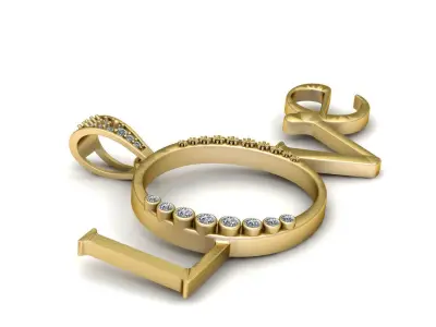 SOUL ALPHABET PENDANT 3D PRINTABLE MODEL  3D print model