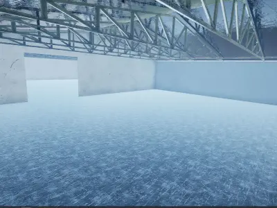 Hangar Garage - Unreal Engine Project  Low-poly 3D model