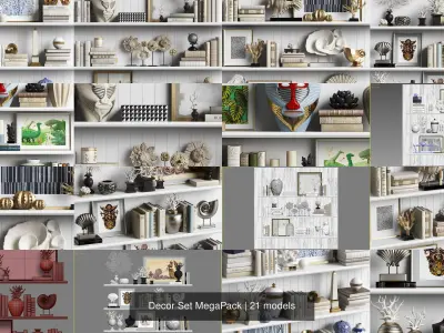 Decor Set MegaPack 3D Model Collection