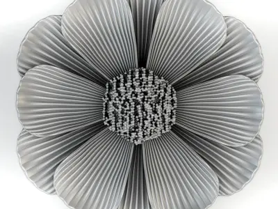 3D stl model of a flower for CNC router 3D print model