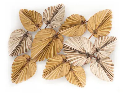 Wall panel made of dry palm leaves 226 3D model