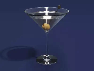 Drink Glass - Dry Martini 3D model