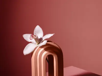 Cimbidum orchid flower 3D model