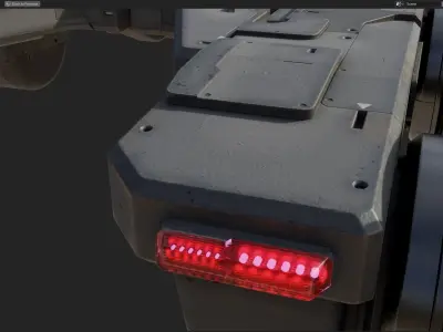 scifi-model547 armored vehicle with wheels 3D model