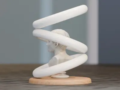 Optical Illusion Statue Animation 3D model