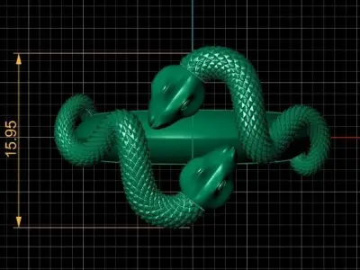 Snake Ring 3D print model