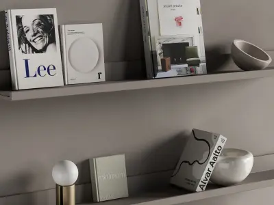 095 wall rack shelves 02 neutral and minimal 00 3D model