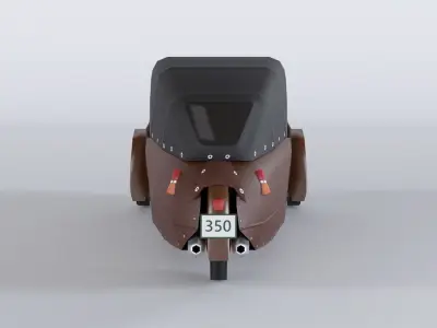 Velorex 350 rigged Low-poly 3D model