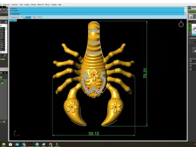 Luxury Scorpion Pendant Jewelry 3D Model 3898 3D print model
