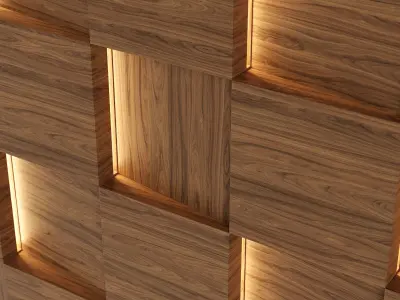 Decorative Wall Panel 01 Low-poly 3D model