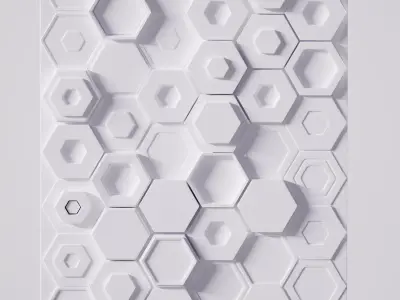 Decoration Hexagonal  Wall   Green  3D print model