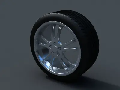Car wheel 02 3D model