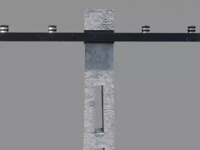 Concrete Utility Pole Free low-poly 3D model