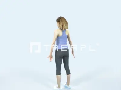 Essence 01F Animated Rigged Sports Teenage Girl Low-poly 3D model