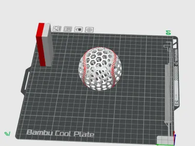 AIRLESS BASE BALL - STL - 3MF MULTICOLOR 3D print model