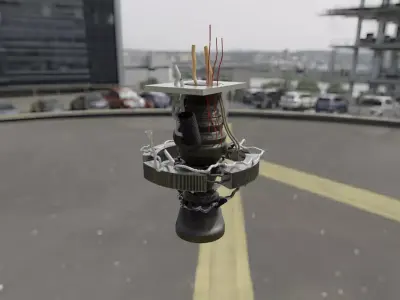 rocket engine  Free 3D model