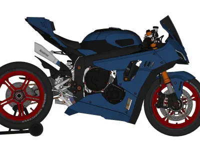 RSX 1 Superbike Motorcycle 3D model