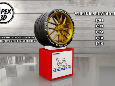 Wheel Display 3d printable in various scales 3D print model