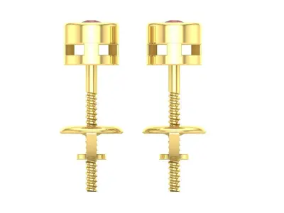 AV 599 The Drina Stud Earrings for Kids 3D print model