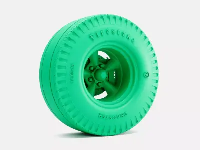 15x10 Torq Thrust D Wheel Firestone Dragster Cheater Slick 3D print model