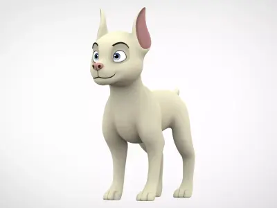 Doberman  Low-poly 3D model