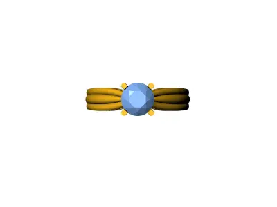 SOLITAIRE RING 3D print model 5
