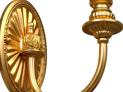 Golden wall lamp sconce in a classic style MARINER 3D model