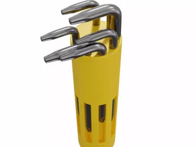 Hexagon key set 3D model