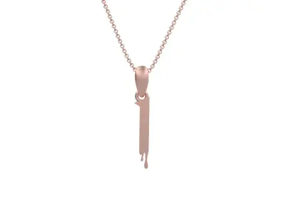 Model 1234 1 Bloody Terror Initial Number Pendant 3D print model