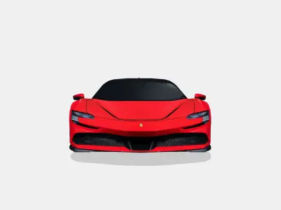 Ferrari SF90 Stradale 2021 Low-poly 3D model