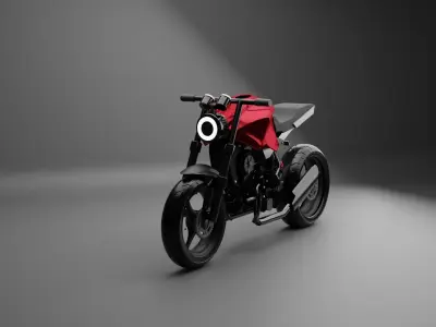 Cafe Racer v10 Hd 3d model super bike  3D model