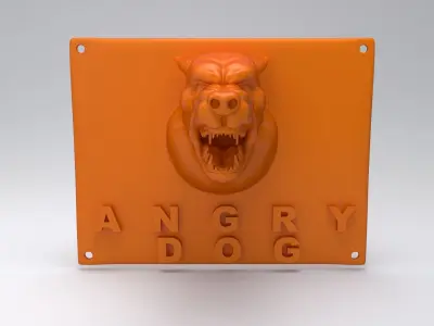 angry dog 3D print model