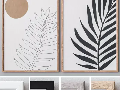Set of large wall paintings  592 3D model