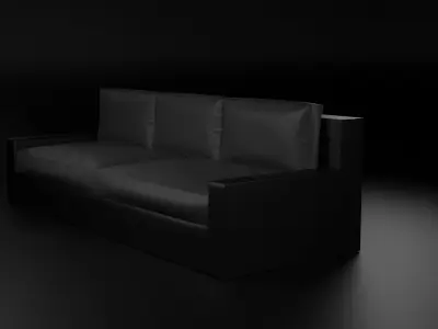 Low-poly sofa couch Free low-poly 3D model
