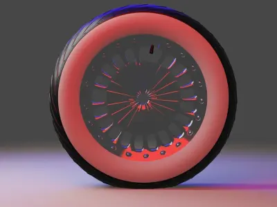 Scoter Wheel Low-poly 3D model