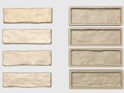 Wall Brick Molding - 04 Bricks Molds Decor 3D print model
