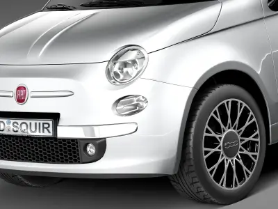 Fiat 500C 2013 3D model