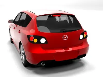 MAZDA 3 2004 LOWPOLY Low-poly 3D model