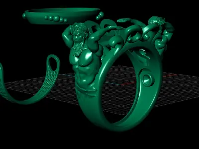ring poseidon 3D print model