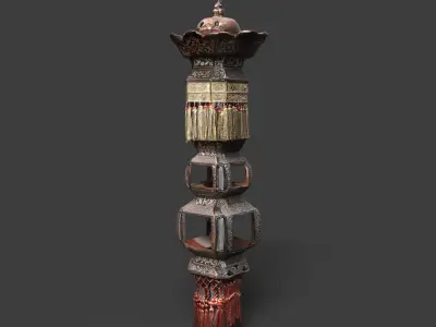 Chinese royal palace lantern   Low-poly 3D model purchase