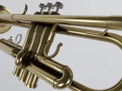 Trumpet Low-poly 3D model