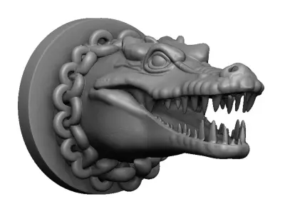 crocodile head 3D print model