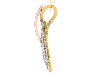 Solitaire Women Pendant 3dm STL OBJ FBX Renders Details 3D print model buy