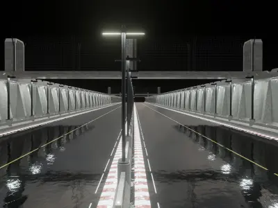 Generic Race Track highway Low-poly 3D model