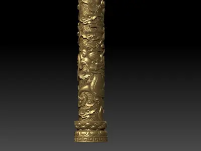 Four columns 3D print model